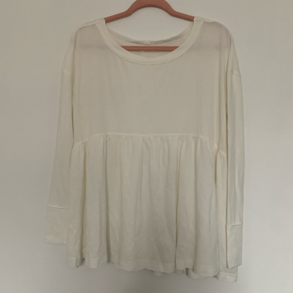 Free People Long Sleeve Babydoll Shirt